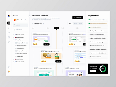 Taskete - Task Manager Webapp Design animation animations card dashboard motion graphics principle product task task app task dashboard task manager timeline ui ux web webapp webapp design