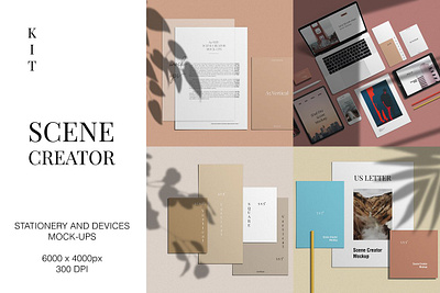 Scene Creator - Mockups Kit business card mockup card mockup device mockup devices illustration mockup macbook mockup mockup kit paper mockup print mockup product display scene scene creator scene creator mockups kit stationery mockup stationery scene creator