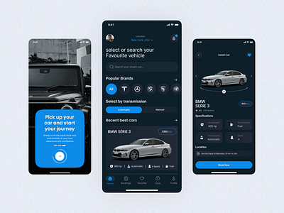 Car Rental App Design Concept graphic design logo mobile ui ux