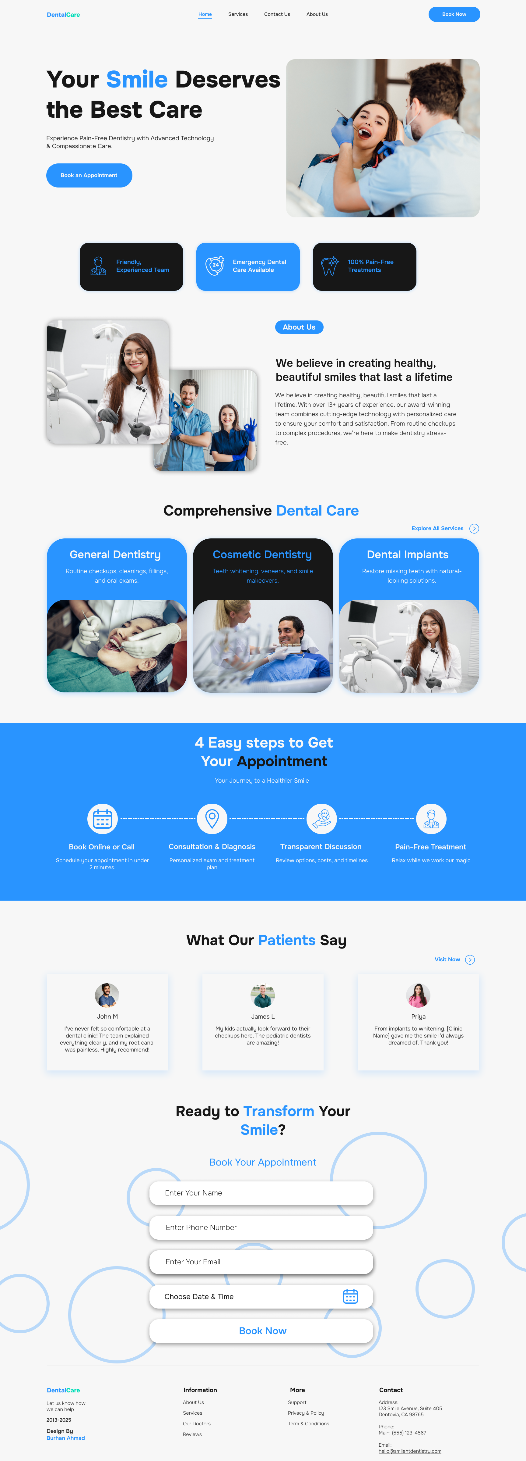 Example of Healthcare Landing Page Design