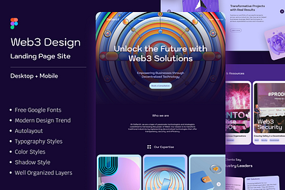 Modern Landing Page for Decentralized Technology Solutions animation branding design graphic design illustration landing page ui ui design uiux