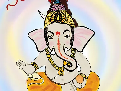 Ganpati Bappa Ji Drawing art digital art