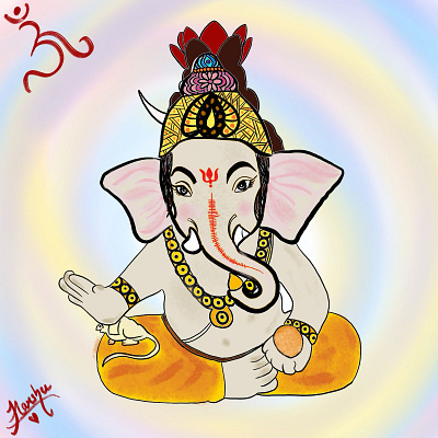 Ganpati Bappa Ji Drawing art digital art