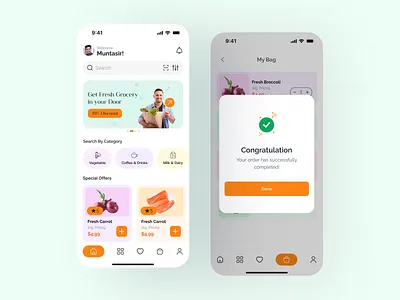 Grocery app uiux design app app ui branding design graphic design grocery grocery app grocery app uiux design illustration logo minimal online grocery shopping online shopping ui ui kit ux vector