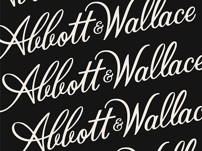 Abbott & Wallace Distilling Logo bourbon branding craft spirits distillery graphic design hand lettering lettering logo logo design logo designer rum rye signature spirits spirits brand type whiskey