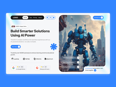 AI Saas Website Concept ai landing page ai saas ai website figma freelance landing page saas saas website ui ui design uiux web design website design