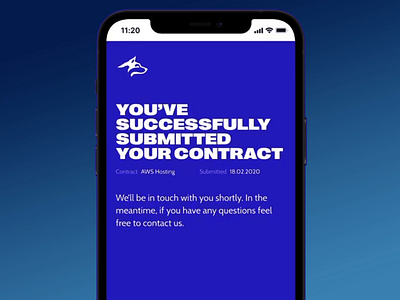 AWS Hosting App animation blue theme clean layout contract contract submission customer support design hosting illustration mobile app modern notifications plane icon simple design ui ui ux user experience user interface ux design