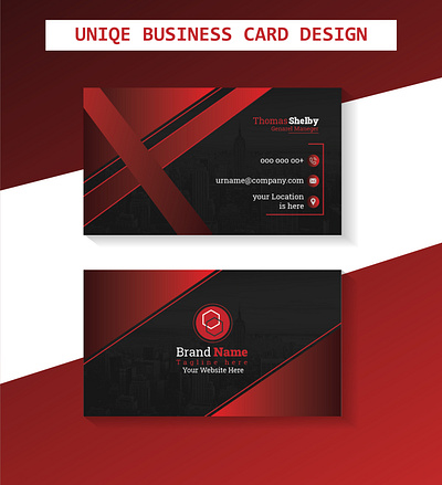 Uniqe Business Card Design brochure businesss card card cover page flyer id card illustrator photoshop poster