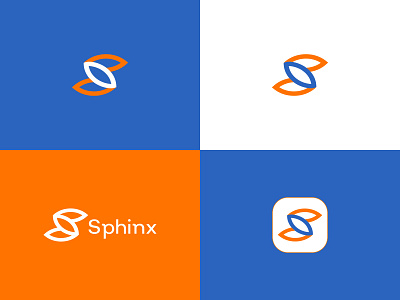 Sphinx Logo Design abstrct app icon brand identity branding flat logo graphic design iconic logo leaf leaf logo letter mark letter s logo type minimal logo modern professional s logo simple logo startup vector web icon