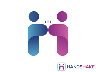 MDOERN 'HANDSHAKE' LOGO DESIGN brand identity creative logo design flat logo gradient logo handshake icon handshake logo handshake logotype logo logo design minimal logo minimalist logo modern handshake logo modern logo