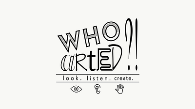 Who Arted?! branding design illustration logo typography