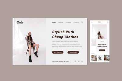 Pede Fashion Design on Project app design best branding clean creative design fashion website flat home illustration logo ui ui ux ui ux website web design website design