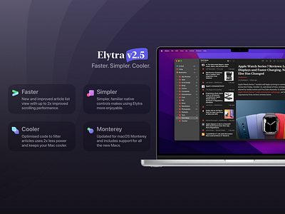 Elytra v2.5 Launch Banner app banner design illustration macos