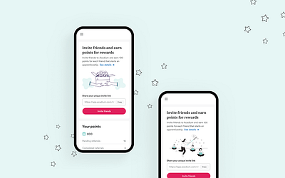 Acadium Referral Program Illustrations app design graphic design illustration illustrator ui ux vector