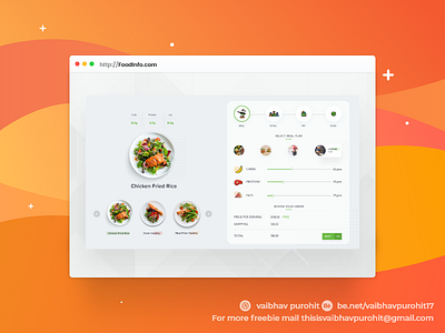 Food Info. Website Mock up