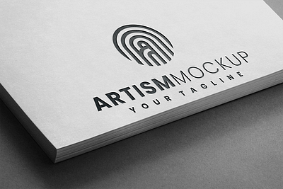 Paper Logo Mock Up branding business company design identity layered logo logos mockup paper product template texture