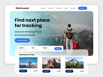 Travel landing page design homepage landing page travel travel landing page ui design