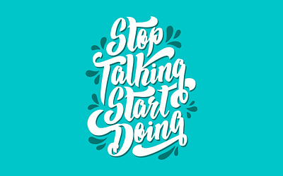 Stop Talking, Start Doing adobe illustartor broucher design free download freebie freebie of the month icon illustration link photoshop poster share source file stop talking start doing typography vector