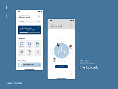 File Upload 031 app dailyui dailyui031 design fileupload fileuploadapp ui ux