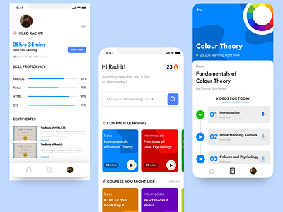 Educational Platform - Mobile App adobe xd branding figma ui