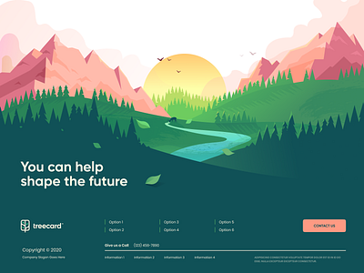 Treecard - Footer Design animation app black blockchain blue branding crypto design flat green icon illustration layout minimal minimalistic typography ui ux web website