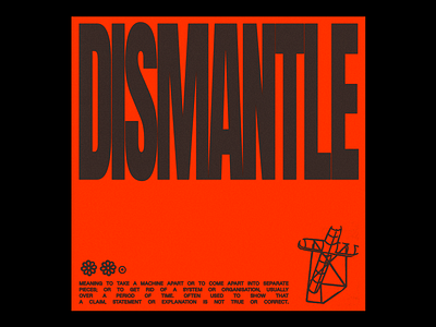 DISMANTLE animation cog cross crucific design dismantle graphic machine minimal opression type typography