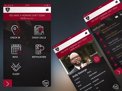 Security Guard Management Mobile Application - UX/UI Design app branding design graphic design guard icon illustration logo mobile mobileapp security securitymanagement ui ux vector