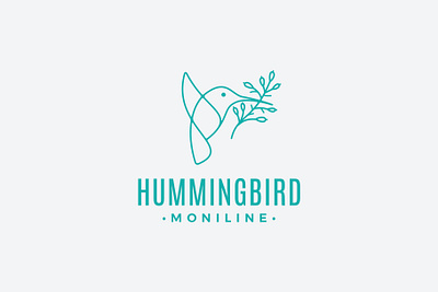 HummingBird Monoline bird branding business business name craft custom design graphic design headfonts humming bird identity illustration instagram logo logo logo type media nature professional vector work