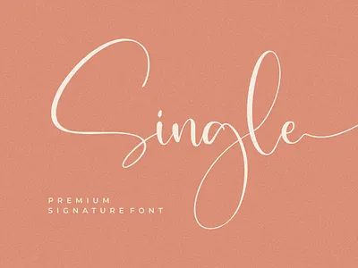 Single - Modern Signature Font handwriting handwritten script signature