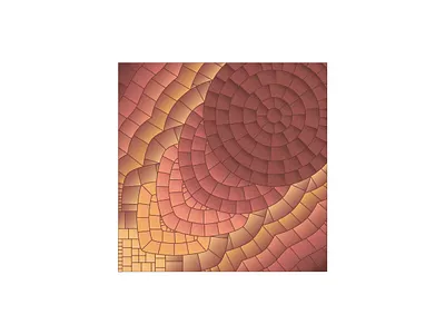 Becoming smooth (with color) abstract becoming blend bright circle collage gradient illustration interior poster miracle mosaic mosaic on canvas perfection pieces process red roman mosaic square stone yellow