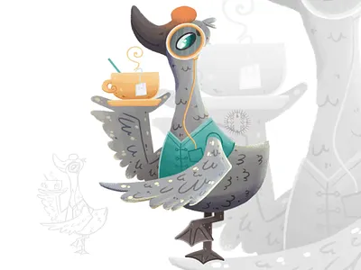 Mr Goose art character design children illustration goose illustration illustrator kid art procreate raster illustration