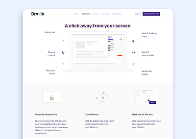 Drovio Website branding design product design saas ui ux