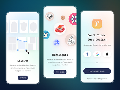 Roosefy - Walkthrough design login logo mobile mobile design onboarding profile register story app