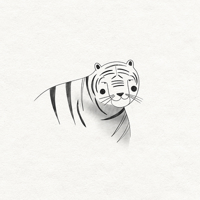 Tiger sketch ✷ animal illustration illustration art illustrator ipad art kids illustration rough sketch sketching