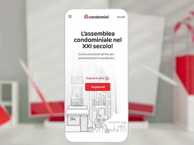 3D Animated Website Interface for Condomini 3d animation app branding design interface logo mobile mobile ui motion graphics ui uiux ux video website