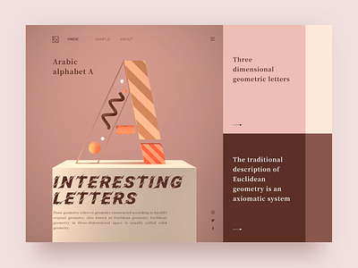 Interesting letters sketch ui