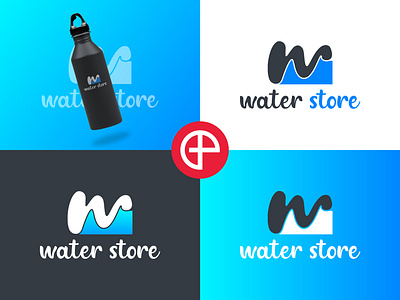 Water Store Logo Design beach logo beatch logo brand identity branding business combination mark company gradient logo logo logo design logo mark print sea sea logo store w letter logo water water company logo water logo water store