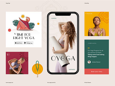 OYOGA Branding ads agency banner brand guidelines brand identity branding clean dribbble dribble fitness halo lab health identity logo logotype marketing packaging smm studio yoga