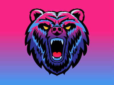 CYBER BEAR MASCOT 2d 3d adobe illustrator animation branding cyberpunk design digital digital art flat graphic design illustration illustrator art logo logo design mascot minimalist motion graphics ui vector