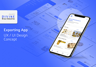 Divine Brass Industries UX / UI app branding brass brassparts design divine industries ui
