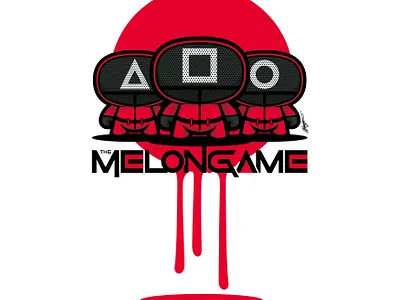 The Melon Game illustration melonkicks melonville squidgame tee tshirt vector
