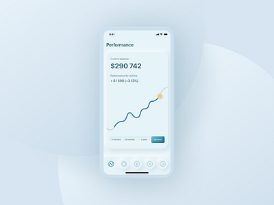 Investment App Design app app design banking app chart clean investments investments app light minimalistic mobile mobile design neumorphism ui