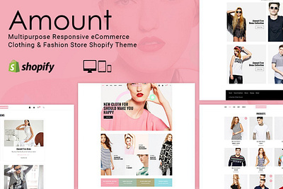 Amount Fashion Store Shopify Theme 3d animation branding design fashion fashion theme graphic design icon illustration illustrator logo motion graphics responsive responsive design shopify theme typography ui ux vector