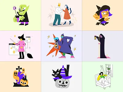 Free Halloween illustrations 🎃 craftwork creepy mysterical