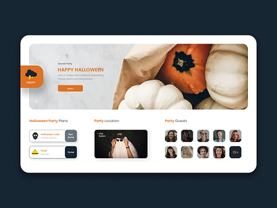 Halloween app design figma halloween illustration ui ux vector web website