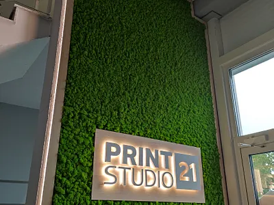 Green moss wall