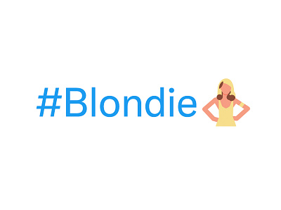 Blondie Emoji blondie emoji emoji design flashtag hashtag icon icon design music social media twitter