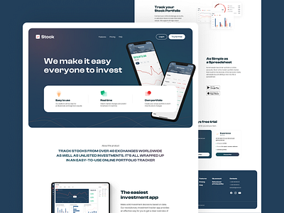 Landing page – Analysis platform for traders analysis platform analytics analytics platform landing platform stock trader ui uiux webdesign