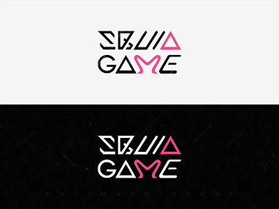 Squid Game • Logo Design alimaydidthat black and white branding branding and identity bw design graphic design graphics icon korean logo logo design logo trends netflix pink rebranding redesign squid game ui vector