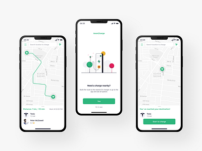 EV Charge App Design app car charger concept design electric vehicle ev ios map tesla